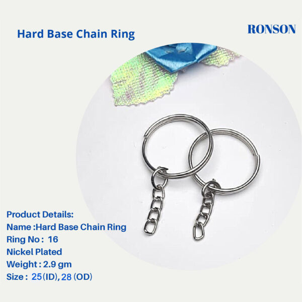 Hard Base Chain Keychain Ring