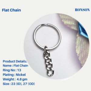 Flat Chain Keychain Ring