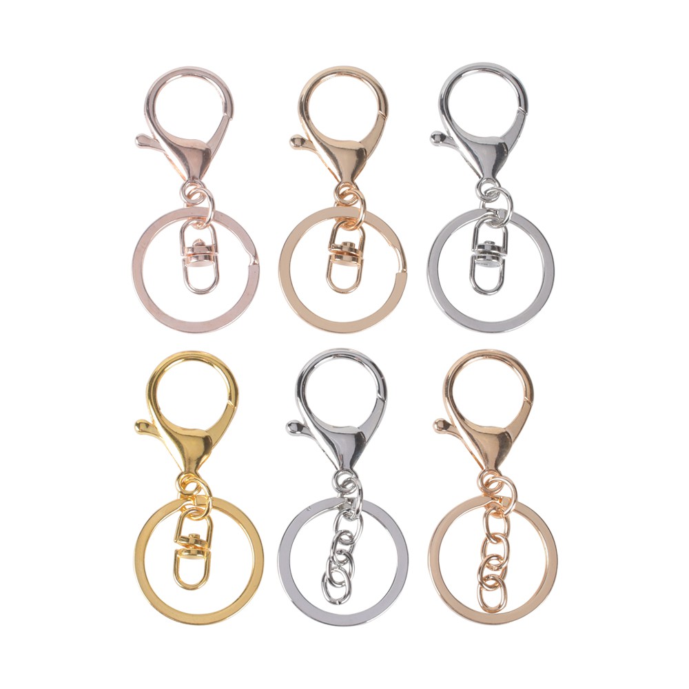 Keychain ring with hooks