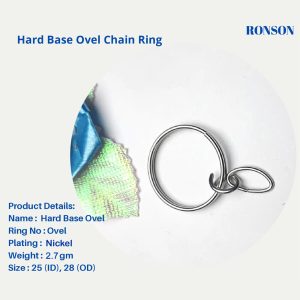Hard Base Ovel Keychain ring