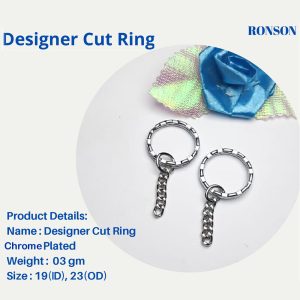Designer Cut Keychain Ring new