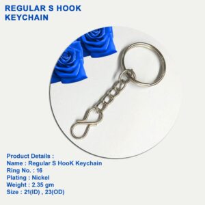 Regular S Hook keychain ring