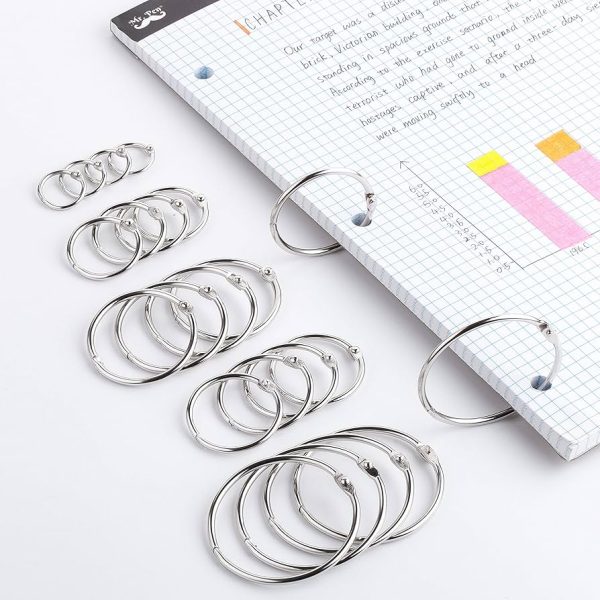 Ring Bookbind Book Binder Rings – 5 Size Book Binder Rings - 9810140598